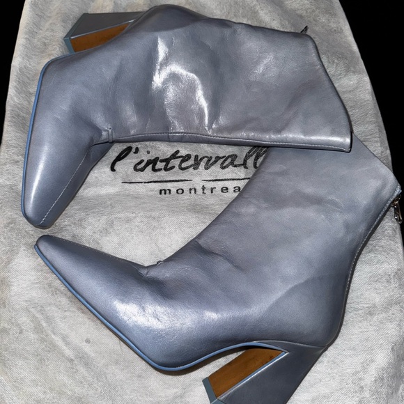 L’Intervalle Powder Blue Ankle Boots - Picture 1 of 6